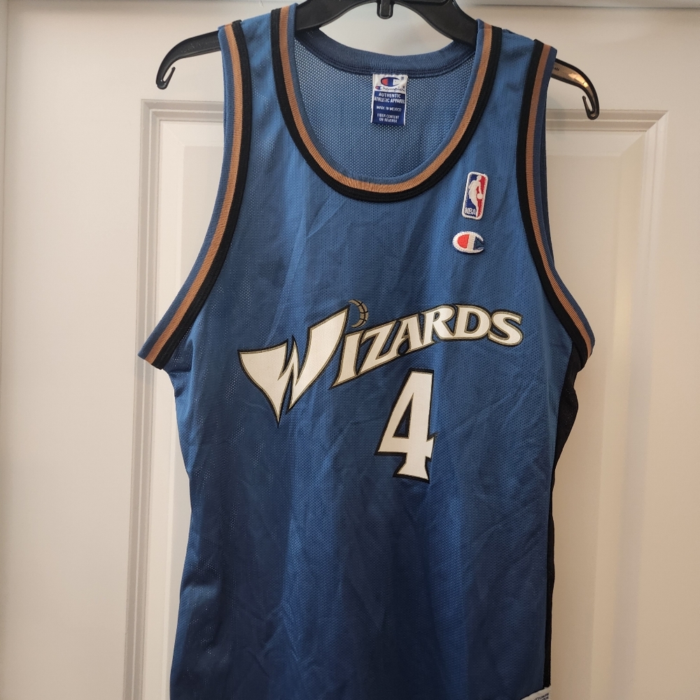Vintage Champion Chris Webber Washington Wizards Nba Basketball Jersey Sz 40
